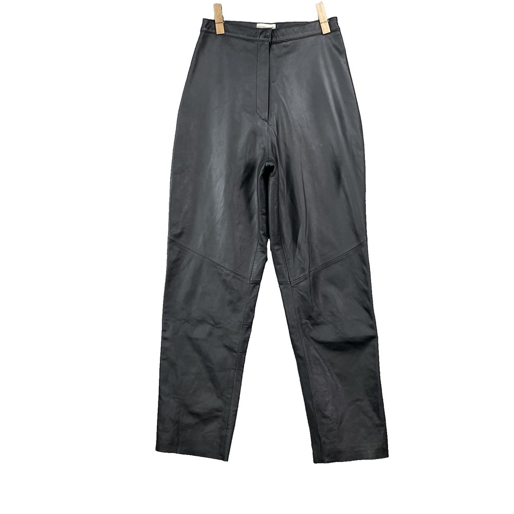 Coldwater Creek 100% Leather Pants Womens Motorcycle Biker Grunge 90s Goth Retro